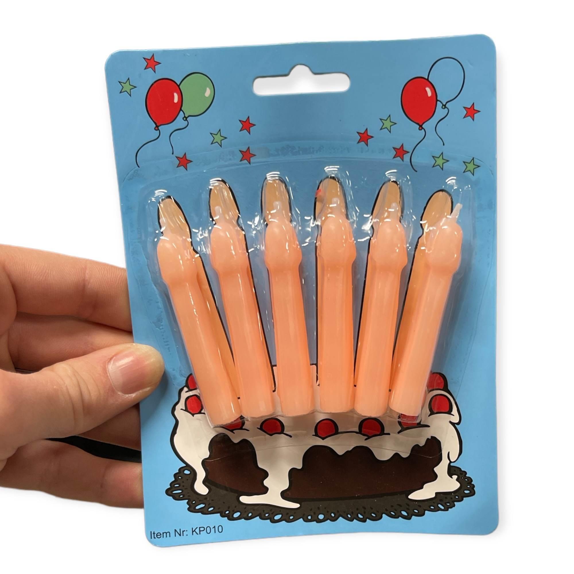 Świeczki-party penis candles 6pcs pack flesh